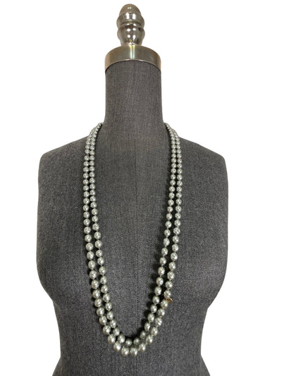 Chanel 1980s Gray Pearl Necklace-Consigned Designs