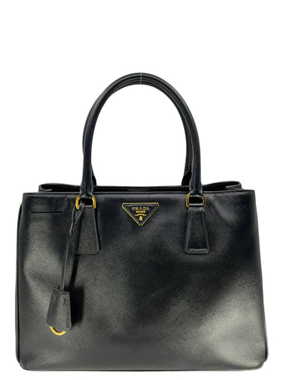 Prada Black Saffiano Leather Tote Bag-Consigned Designs
