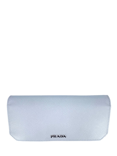 Prada White Saffiano Leather Flap Wallet-Consigned Designs