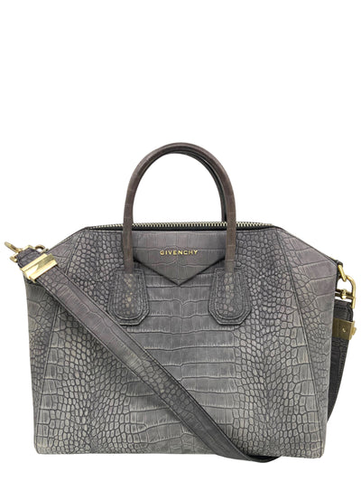 Givenchy Antigona Medium Crocodile Embossed Satchel Bag-Consigned Designs