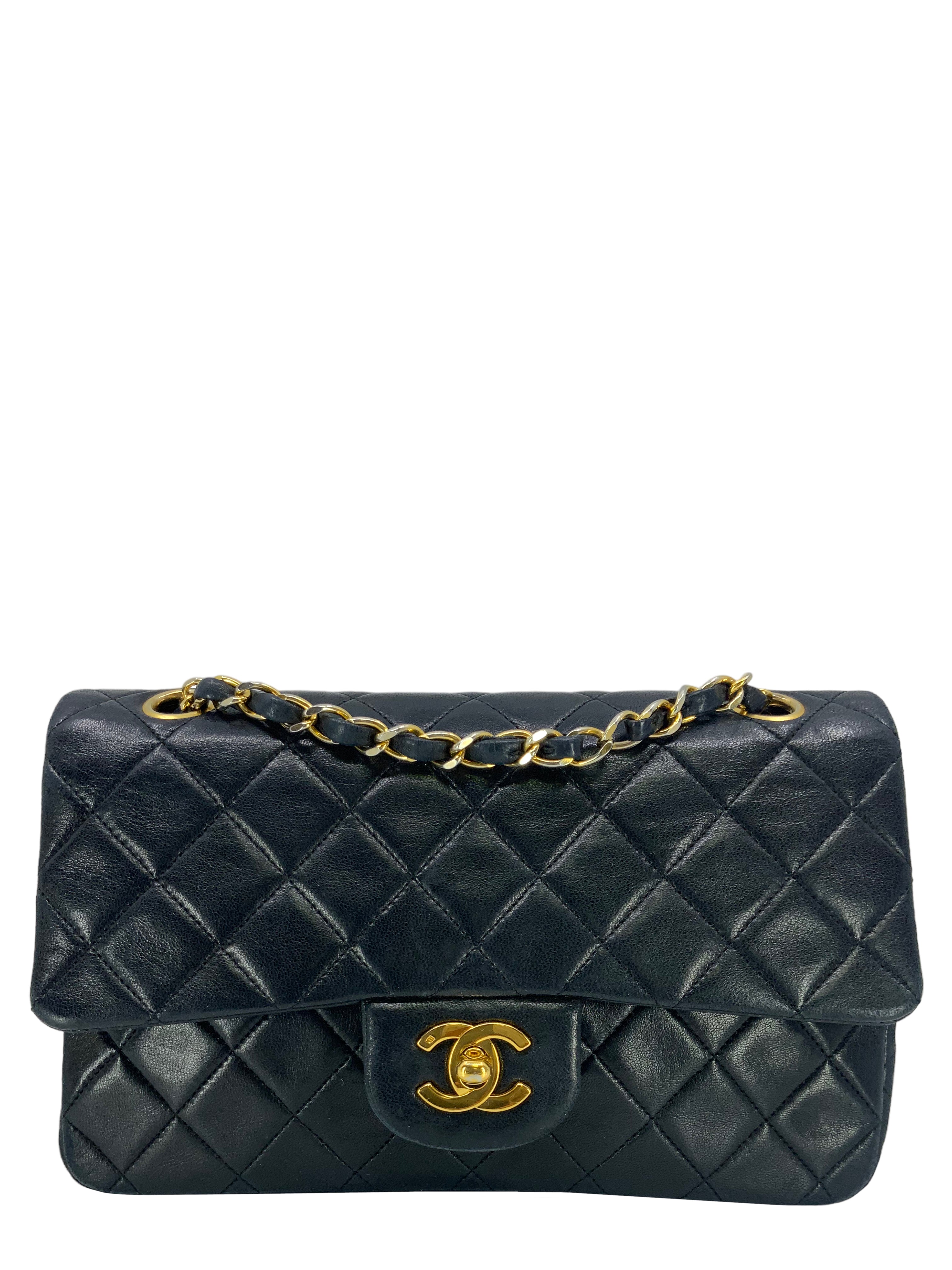 meget fint status tykkelse Chanel Quilted Lambskin Small Classic Double Flap Bag - Consigned Designs