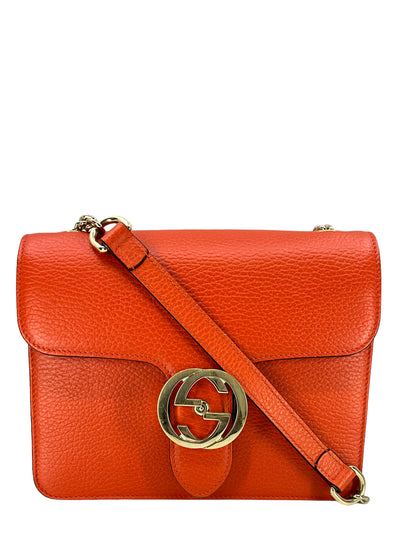 Gucci Dollar Leather Interlocking GG Bag-Consigned Designs