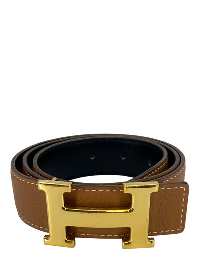 Hermes Leather Reversible Constance H Belt 32mm-Consigned Designs