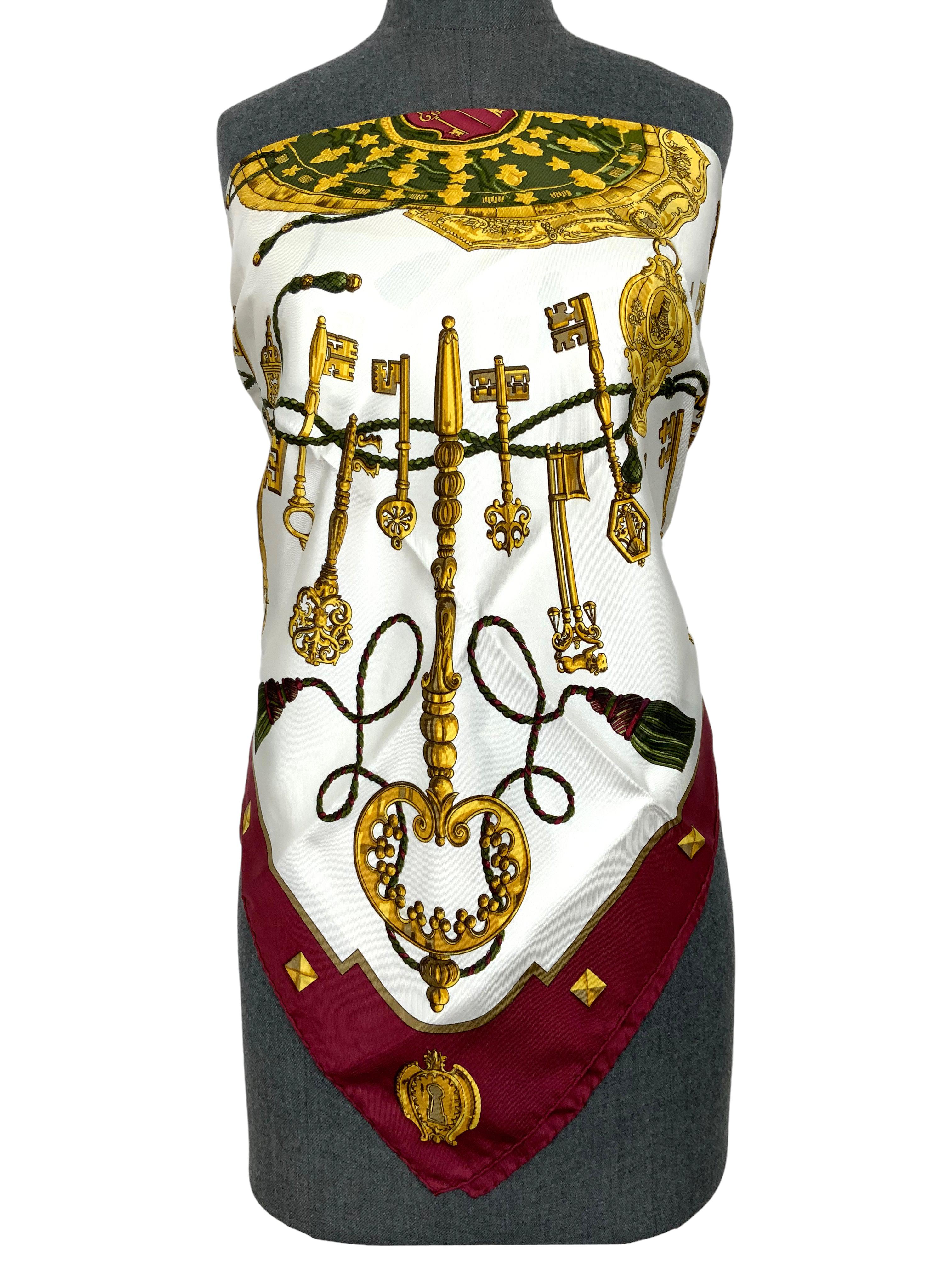 Hermes Keys Les Cles Silk Scarf 90 - Consigned Designs