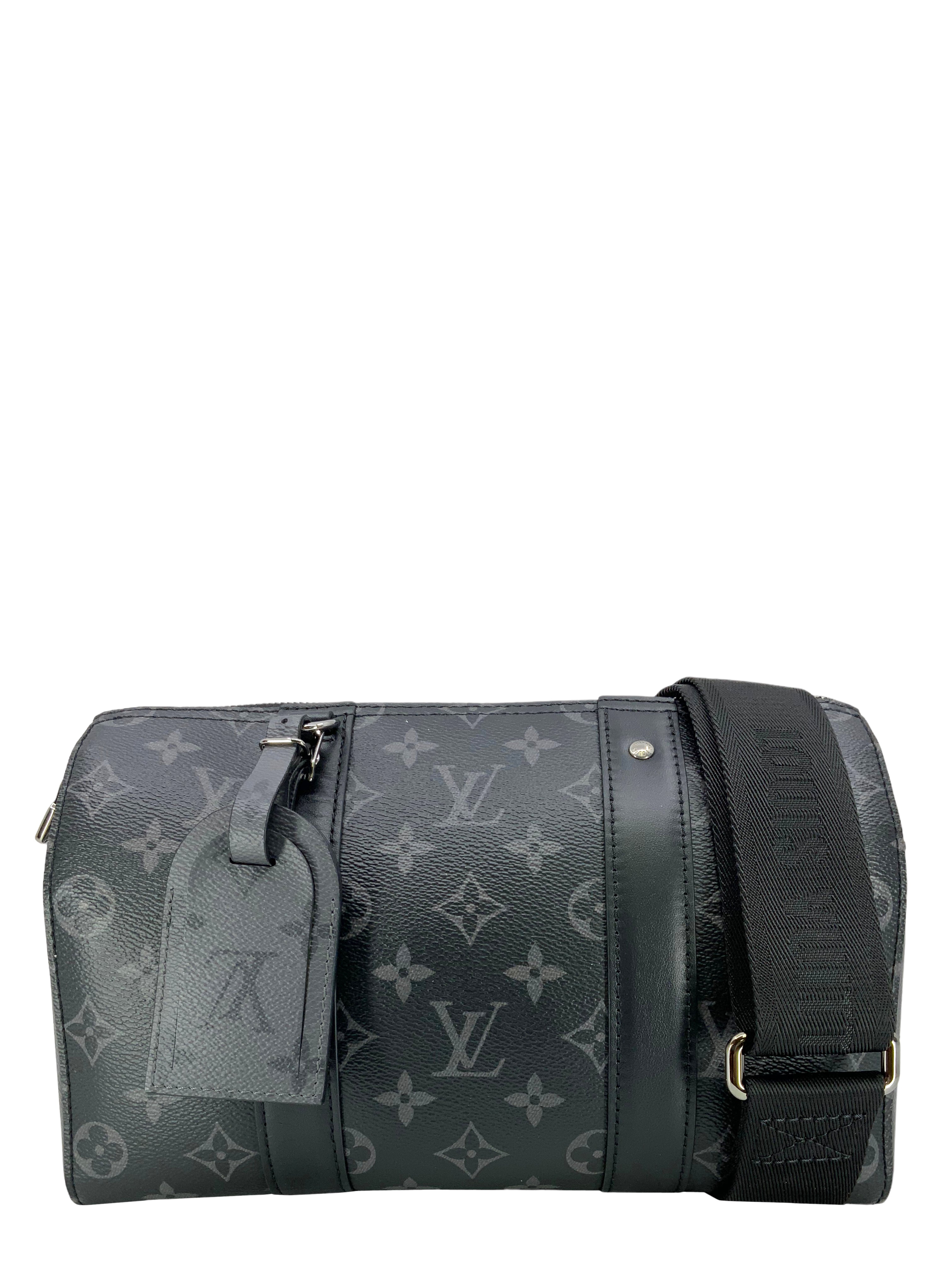 Louis Vuitton City Keepall Bag Monogram Eclipse Canvas Black