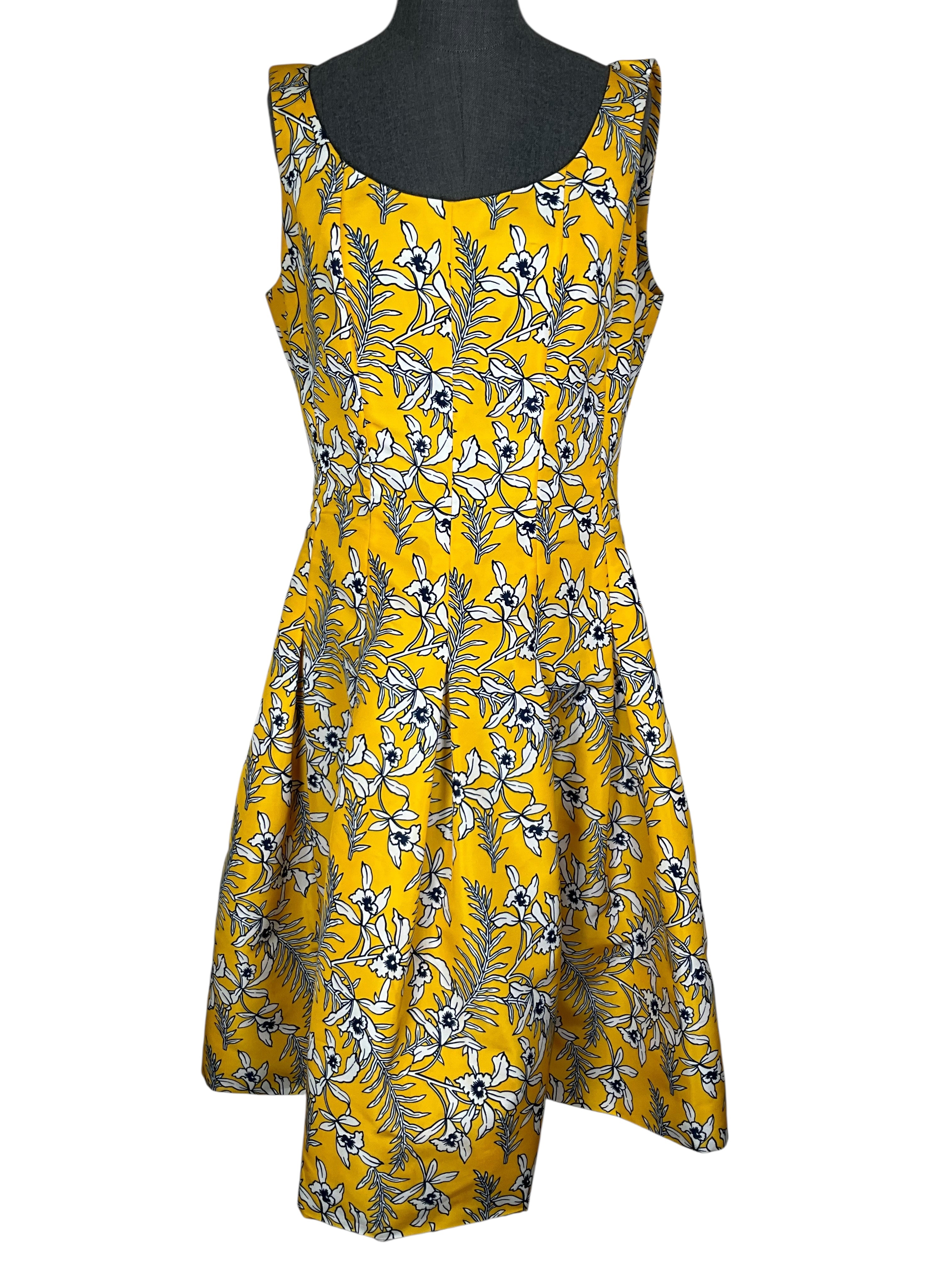 Oscar de la Renta Floral Sleeveless Midi Dress Size L