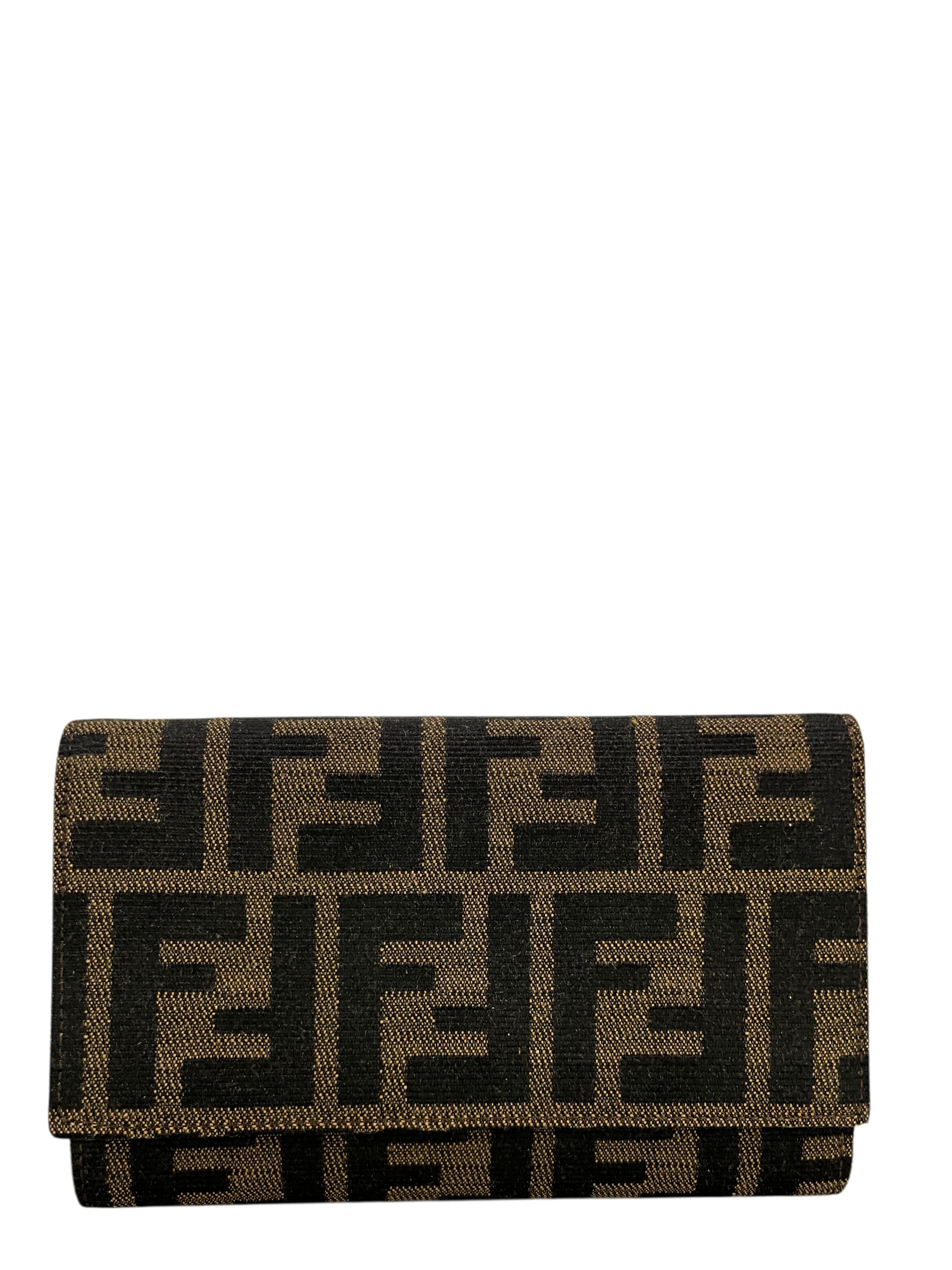 Fendi Vintage Zucca Canvas Snap Wallet - Consigned Designs