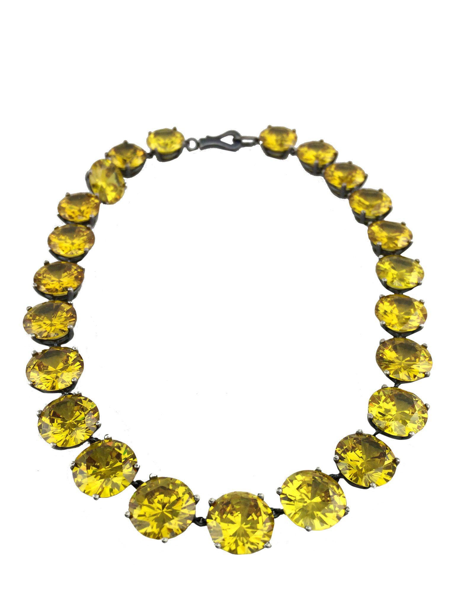 Bottega Veneta Oxidized Sterling Silver Cubic Zirconia