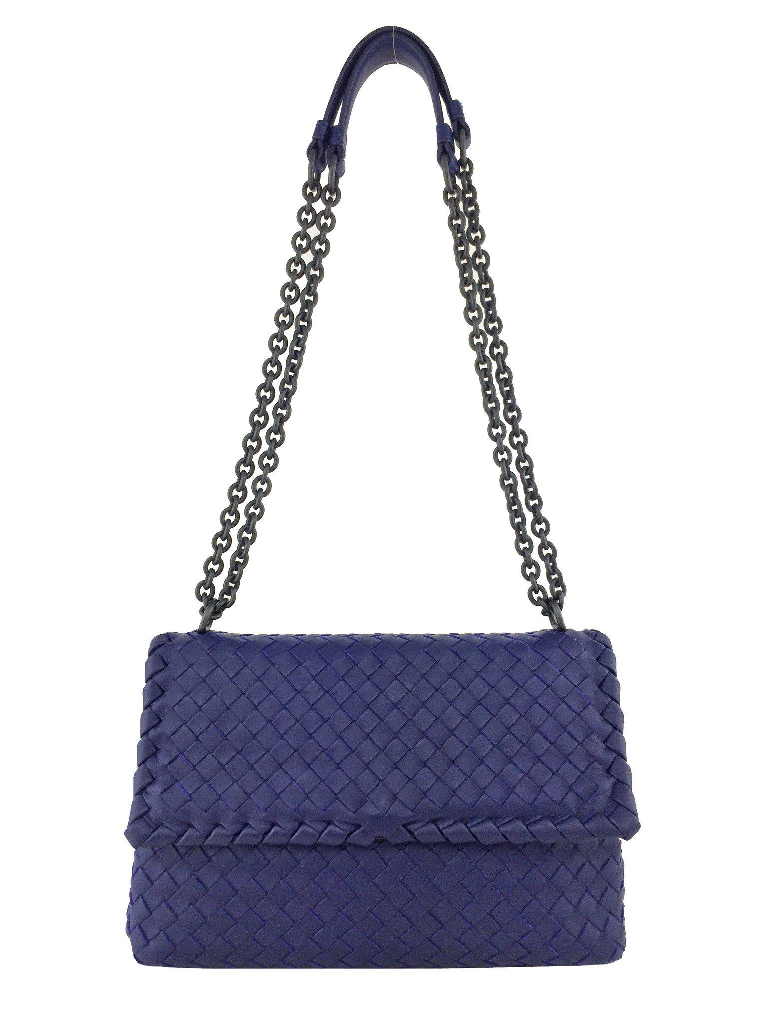 Bottega Veneta Lavender Intrecciato Woven Nappa Leather Flap Shoulder Bag