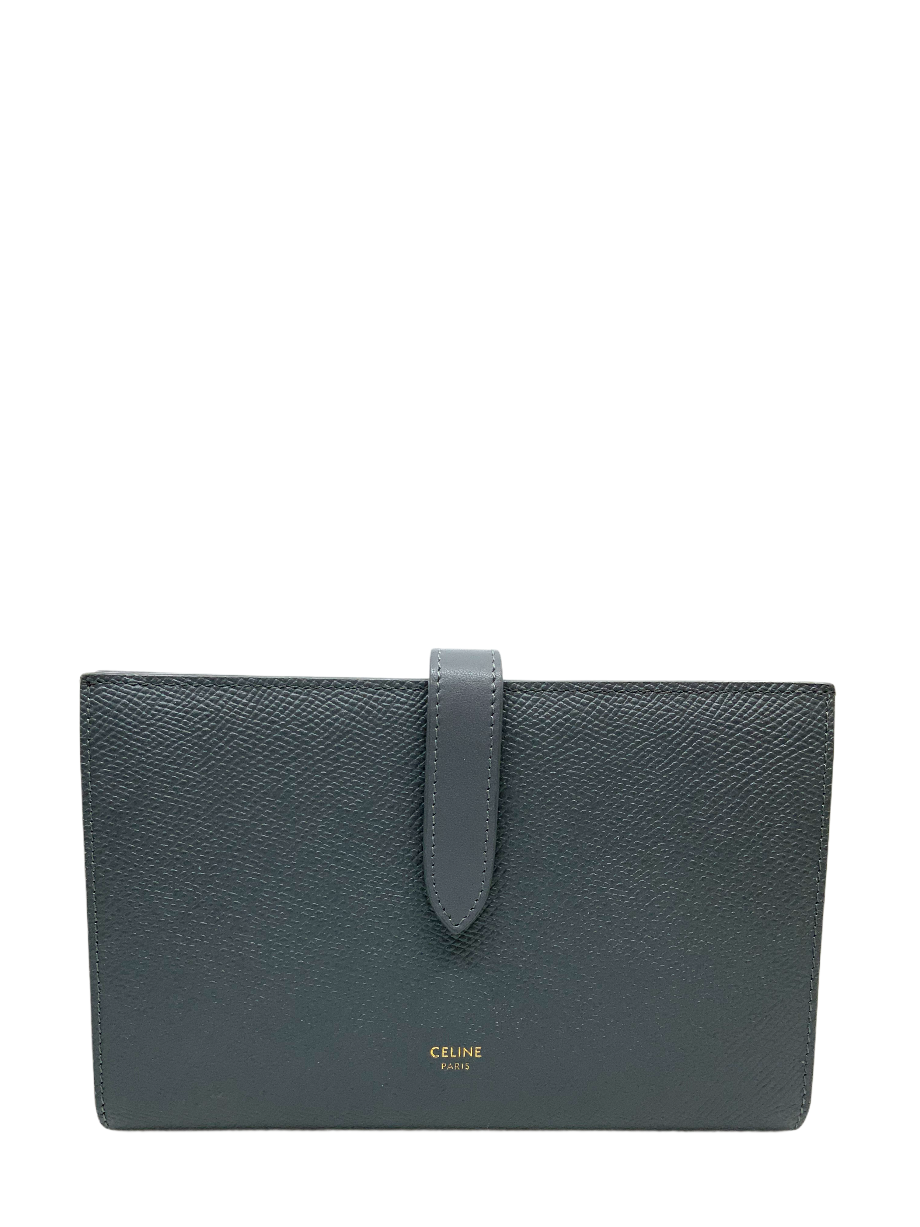Celine Grained Calfskin Large Strap Wallet NEW Consigned Designs