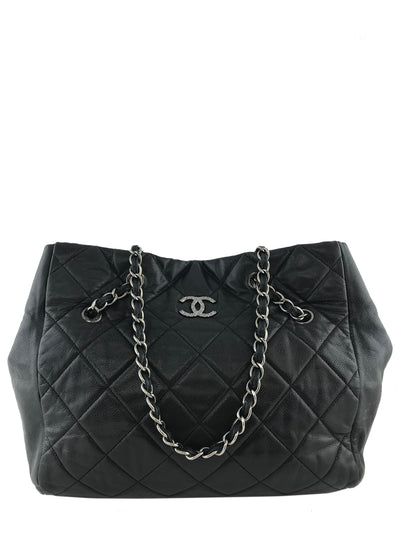 Chanel Cells Quilted Caviar Leather Large Tote Bag-Consigned Designs