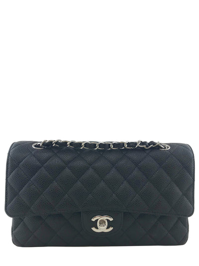 Chanel Quilted Caviar Classic Medium Double Flap Bag-Consigned Designs