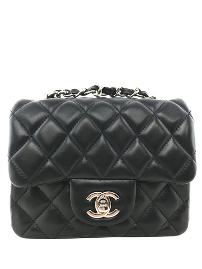 Chanel Quilted Lambskin Mini Square Flap Bag-Consigned Designs
