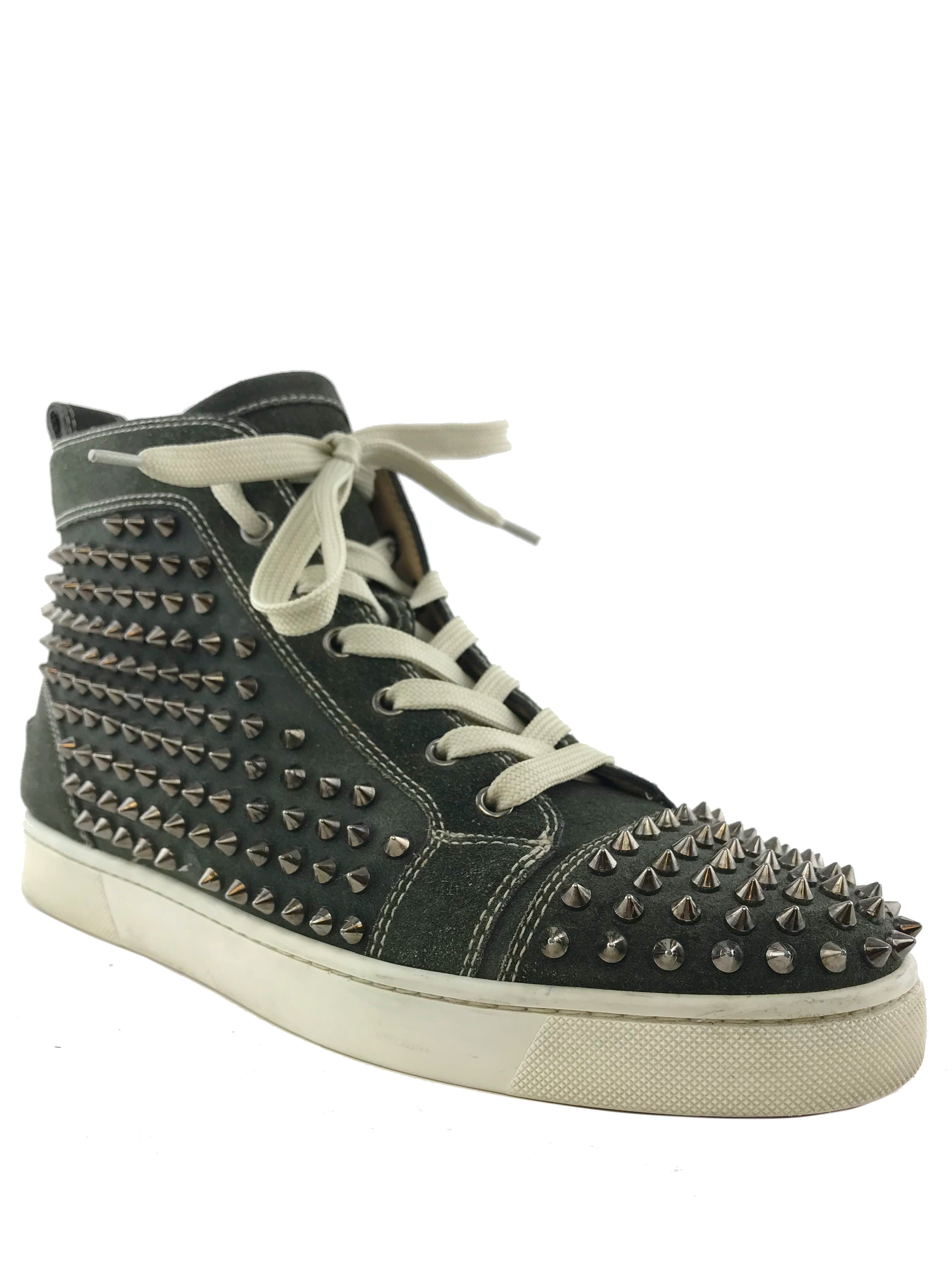 Christian Louboutin Men's Louis Spikes Sneakers Size 8 - Consigned