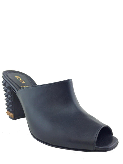 Fendi Open Toe Spike Heel Mules Size 7.5-Consigned Designs