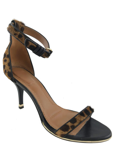 Givenchy Leopard-Print Calf Hair Sandal Size 9-Consigned Designs