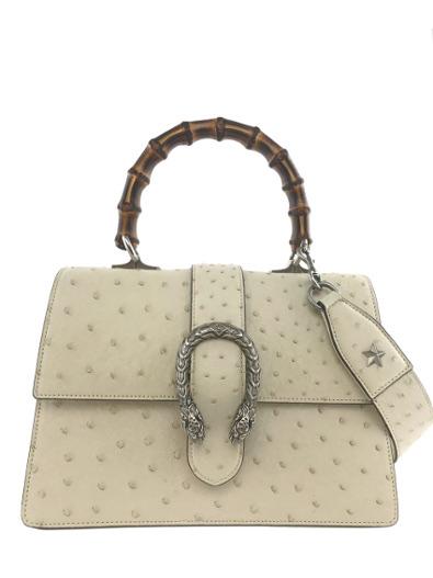 Gucci Dionysus Bamboo Top Handle Ostrich Bag-Consigned Designs