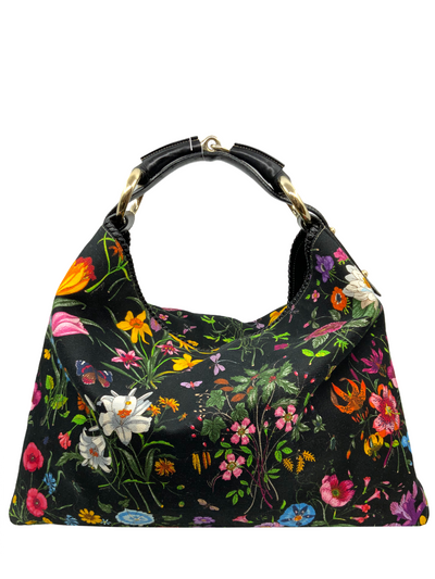 Gucci Horsebit Flora Canvas Large Hobo Bag-Consigned Designs