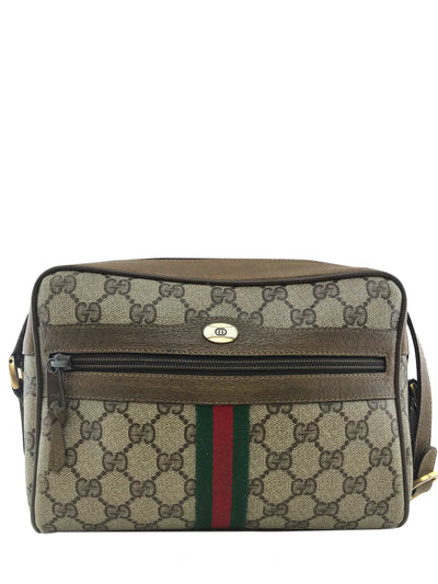 Gucci Monogram Web Camera Crossbody Bag-Consigned Designs