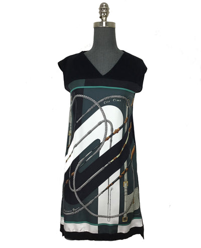 Hermes Clic Clac Printed Silk Dress Size S-Consigned Designs
