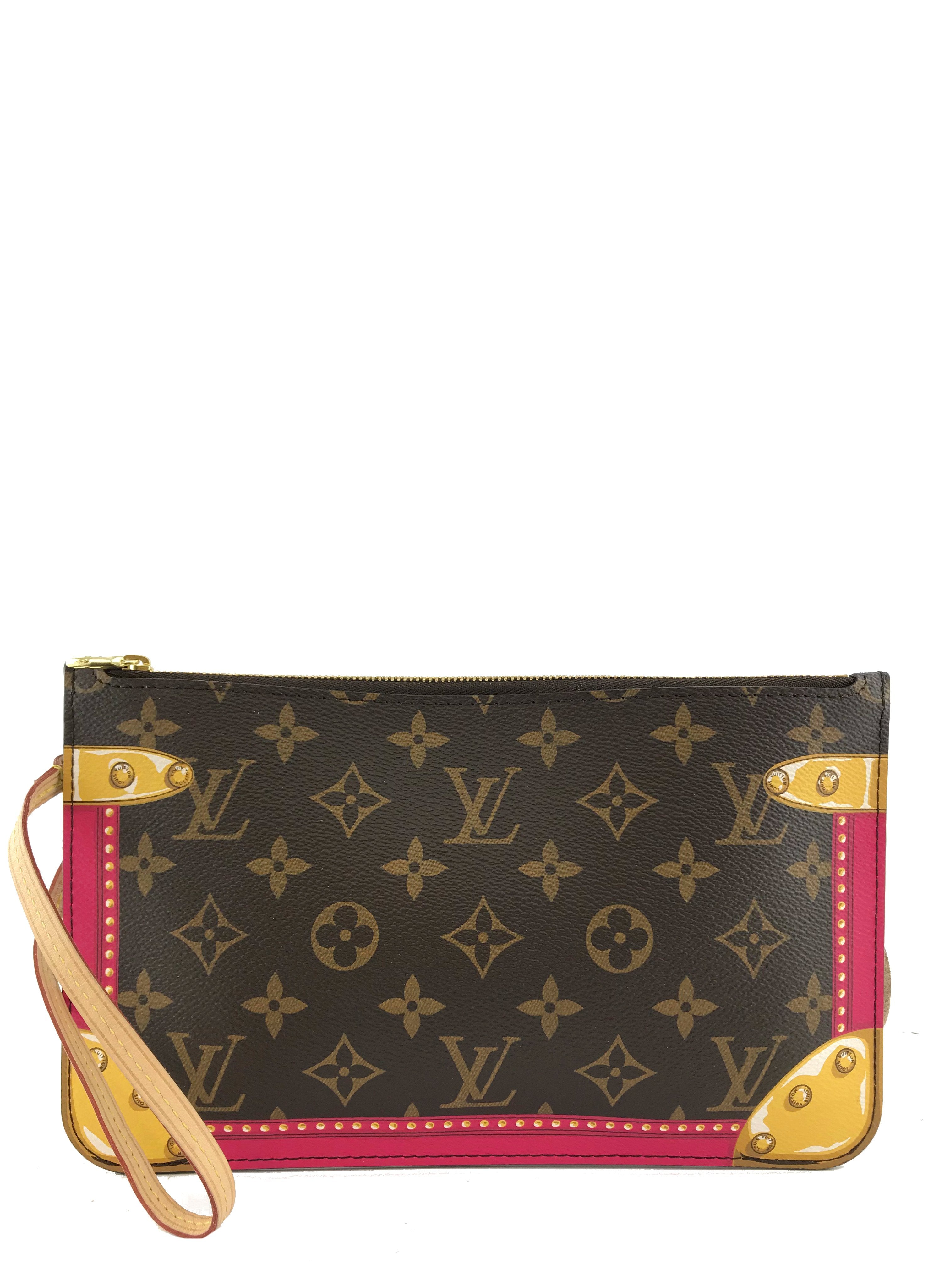 NEW! Louis Vuitton Neverfull MM Pouch Summer Trunks Wristlet Clutch Pochette