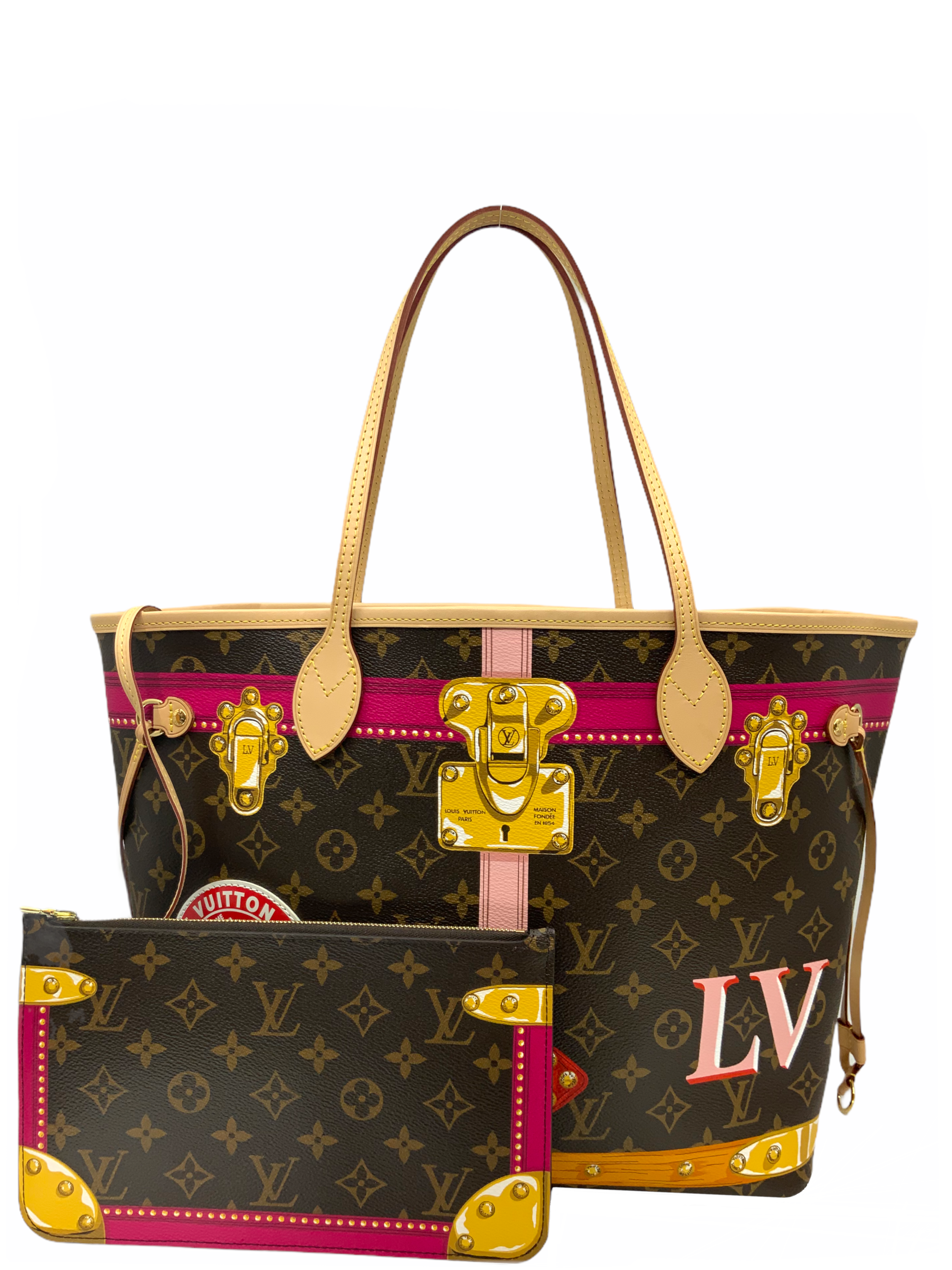 Louis Vuitton Summer Trunks Neo Neverfull MM Tote NEW - Consigned