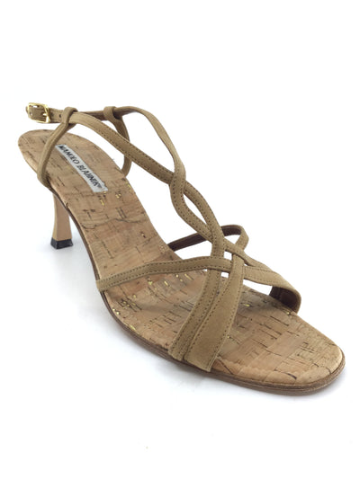 Manolo Blahnik Cork Sandals-Consigned Designs