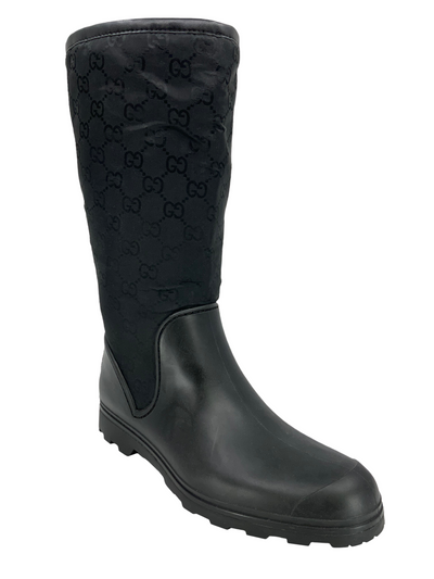 Gucci Prato GG Monogram Rain Boots Size 9-Consigned Designs
