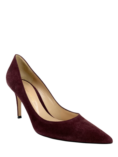 Gianvito Rossi Suede Point Toe Pumps Size 7.5-Consigned Designs