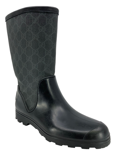 Gucci Prato GG Monogram Canvas Rain Boots Size 9-Consigned Designs