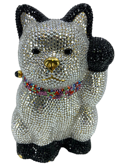 Judith Leiber Swarovski Crystal Maneki Neko Lucky Cat Minaudiere Evening Bag-Consigned Designs