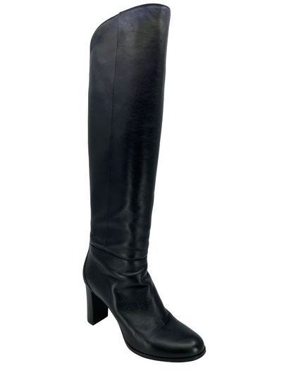 JIMMY CHOO Madalie 80 Knee High Leather Boots Size 10-Consigned Designs