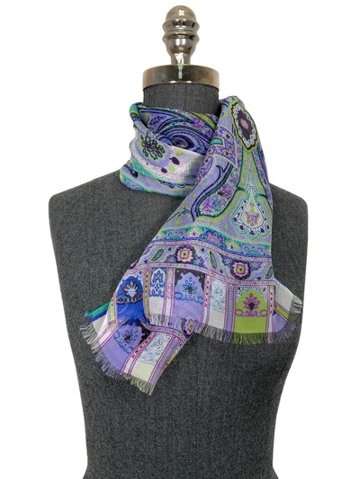 ETRO Paisley Printed Fringe Oblong Scarf-Consigned Designs