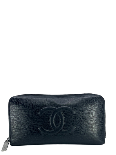 CHANEL Timeless CC Long Caviar Zipper Wallet-Consigned Designs