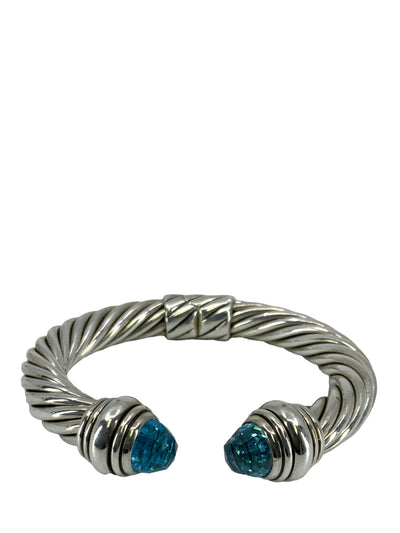DAVID YURMAN Cable Classics 10mm Bracelet with Blue Topaz-Consigned Designs