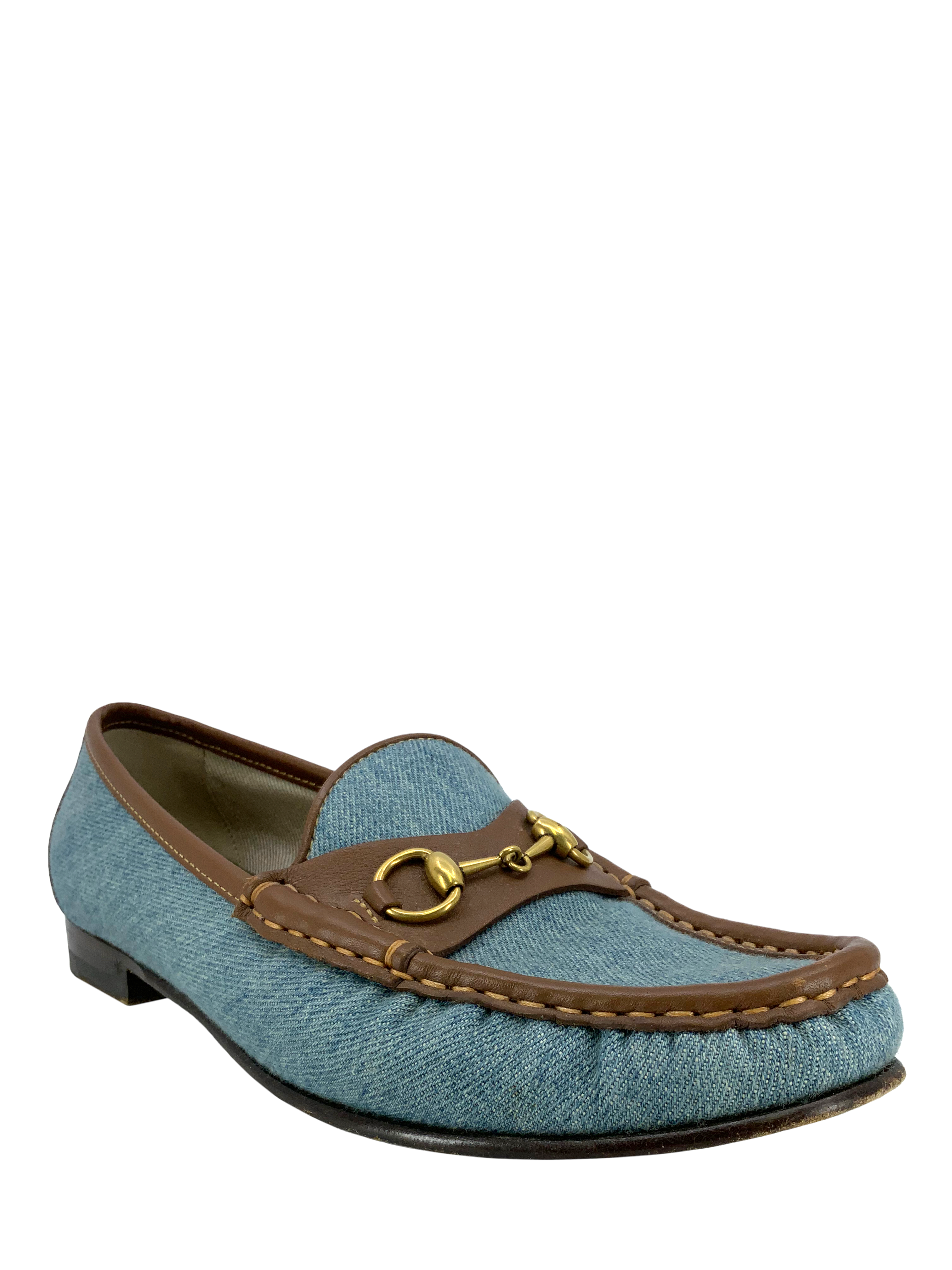 Gucci GG Marmont Denim Loafers in Blue