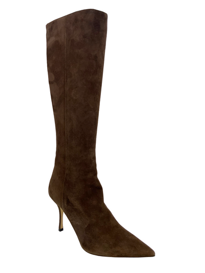 JIMMY CHOO Suede Knee Boots Size 9-Consigned Designs