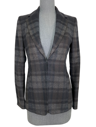 Akris Wool Plaid Blazer Jacket Size S-Consigned Designs