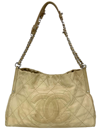 CHANEL Quilted Leather Timeless CC Chain Tote Bag-Consigned Designs