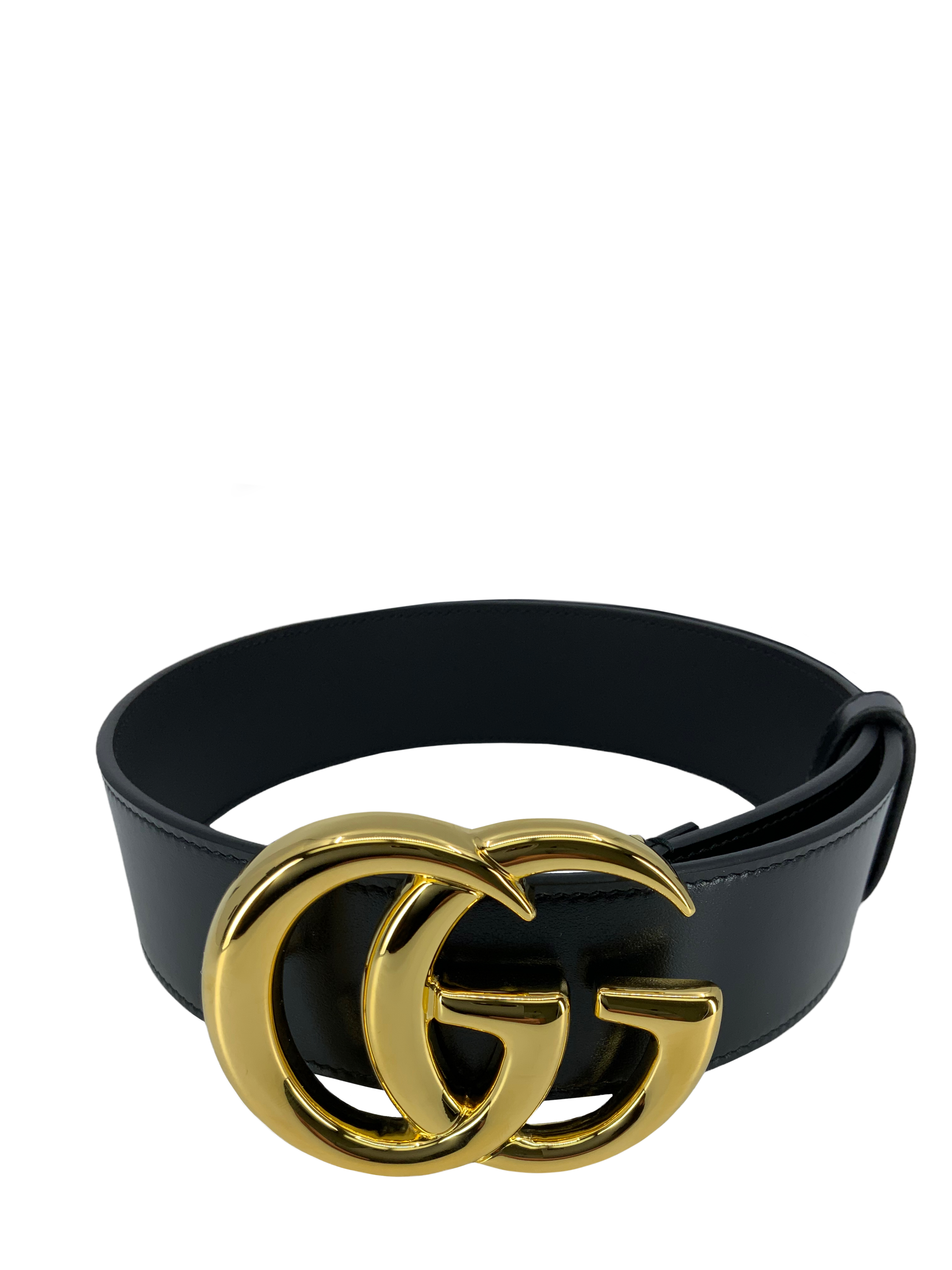 GUCCIレザーレディース黒ベルト　80センチ ダブルG スリムベルト ブラック レザー | GUCCI公式