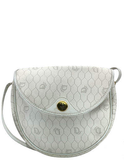 Dior Honeycomb Coated Canvas Monogram Shoulder Bag-Consigned Designs
