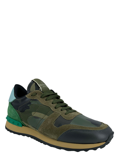 Valentino Rockrunner Camo Trainer Sneakers Size 8.5-Consigned Designs