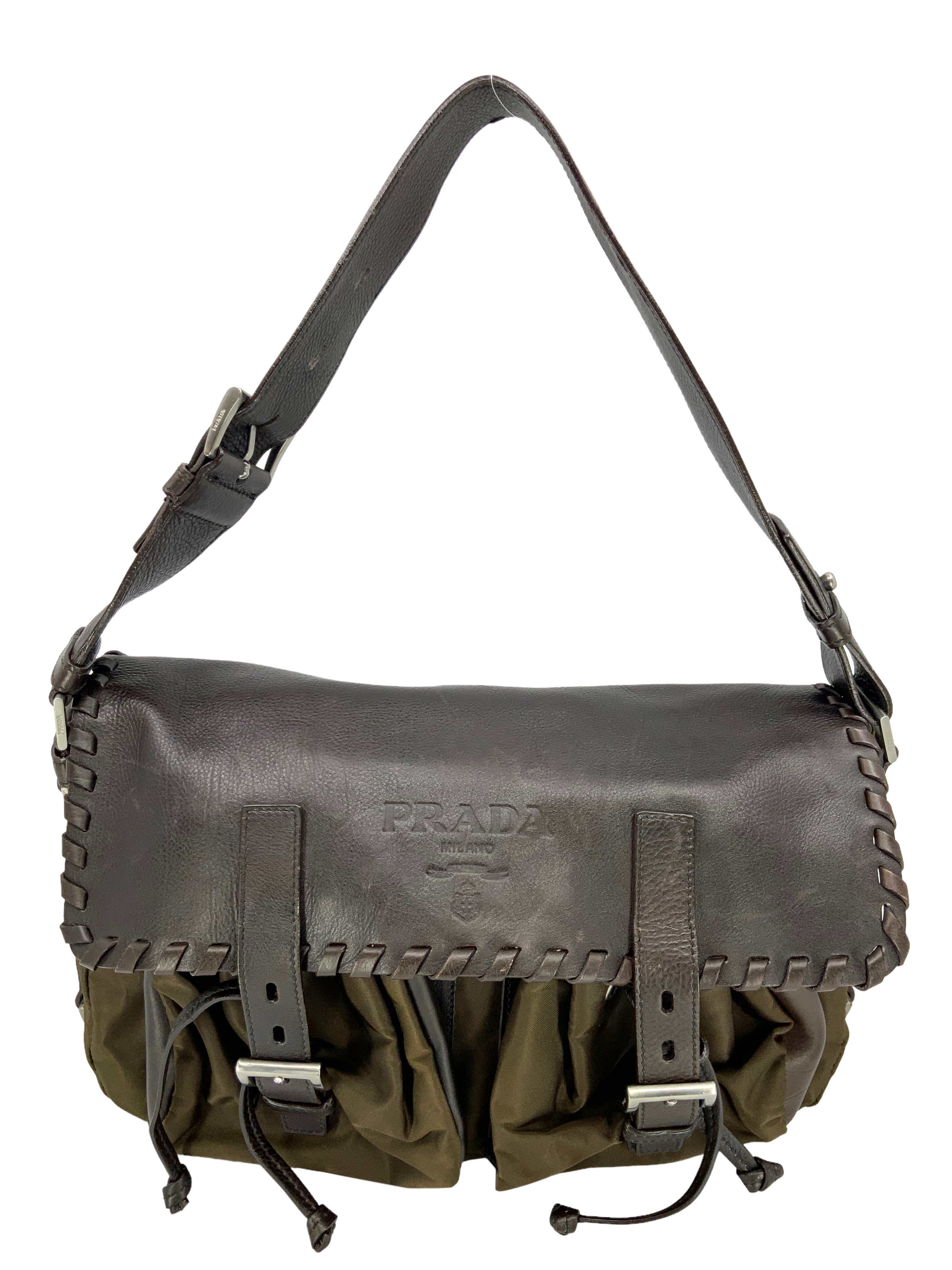 Prada Tessuto Nylon and Leather Flap Bag