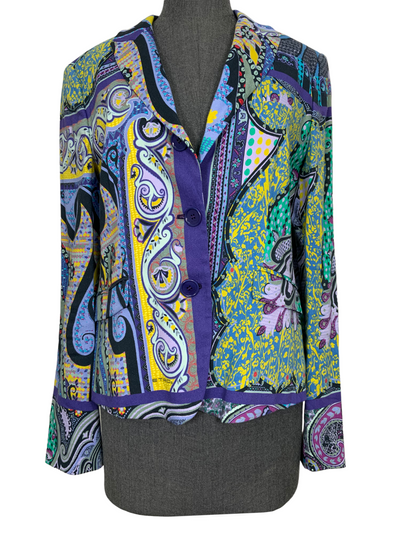 ETRO Paisley Single Breasted Jacket Size L-Consigned Designs