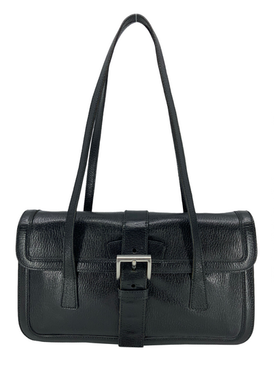 Prada Leather Buckled Flap Shoulder Bag-Consigned Designs