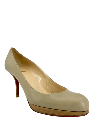 Christian Louboutin Leather Wood New Simple Pumps Size 9.5-Consigned Designs