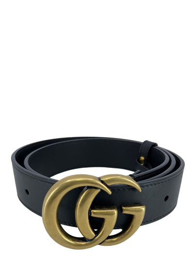 GUCCI GG Marmont Leather Belt Size 70-Consigned Designs