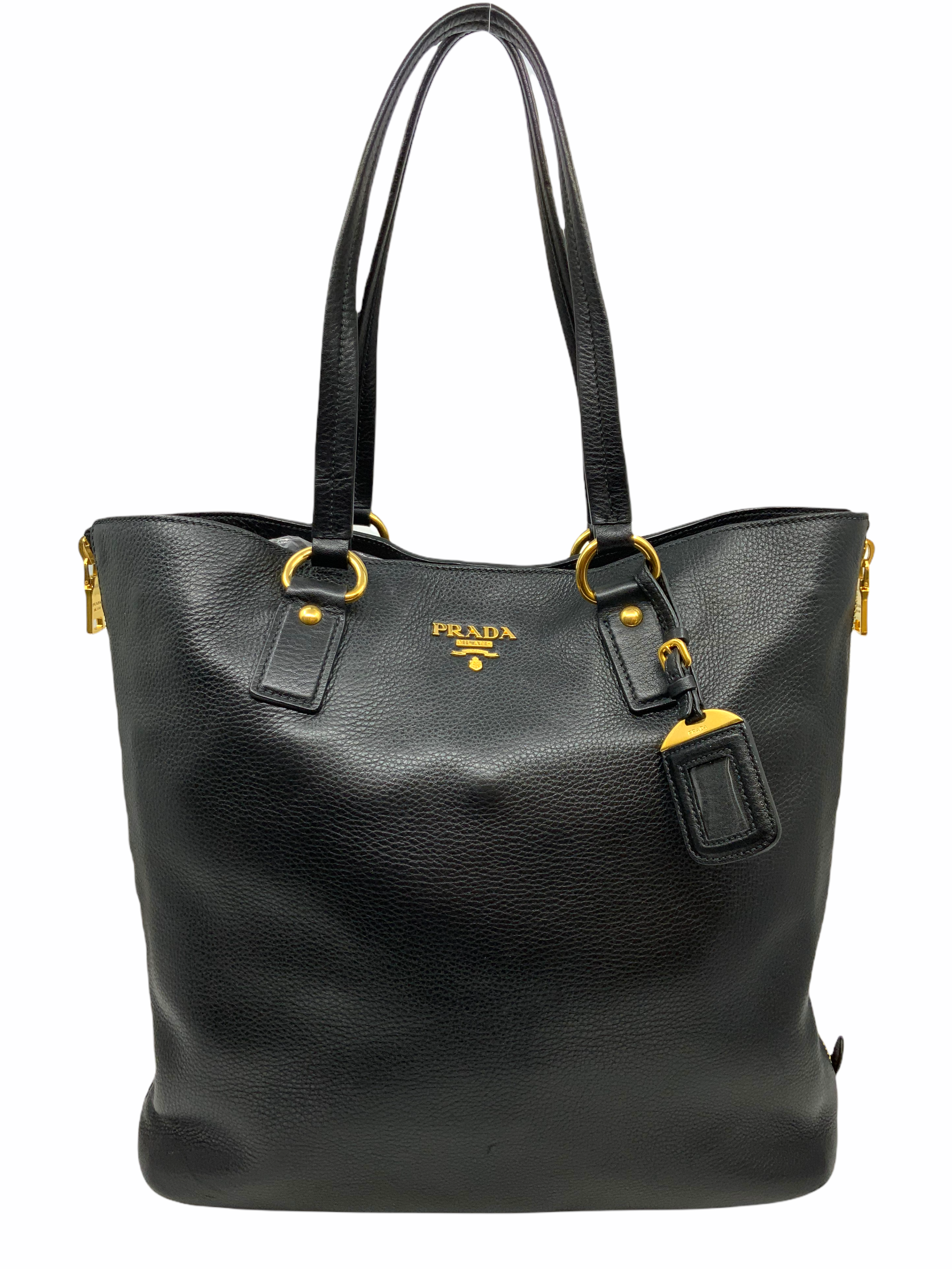 Daino side zip leather shopper outlet