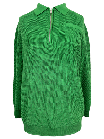 Loro Piana Silk and Cotton Sweater Polo Sweater Size 6-Consigned Designs