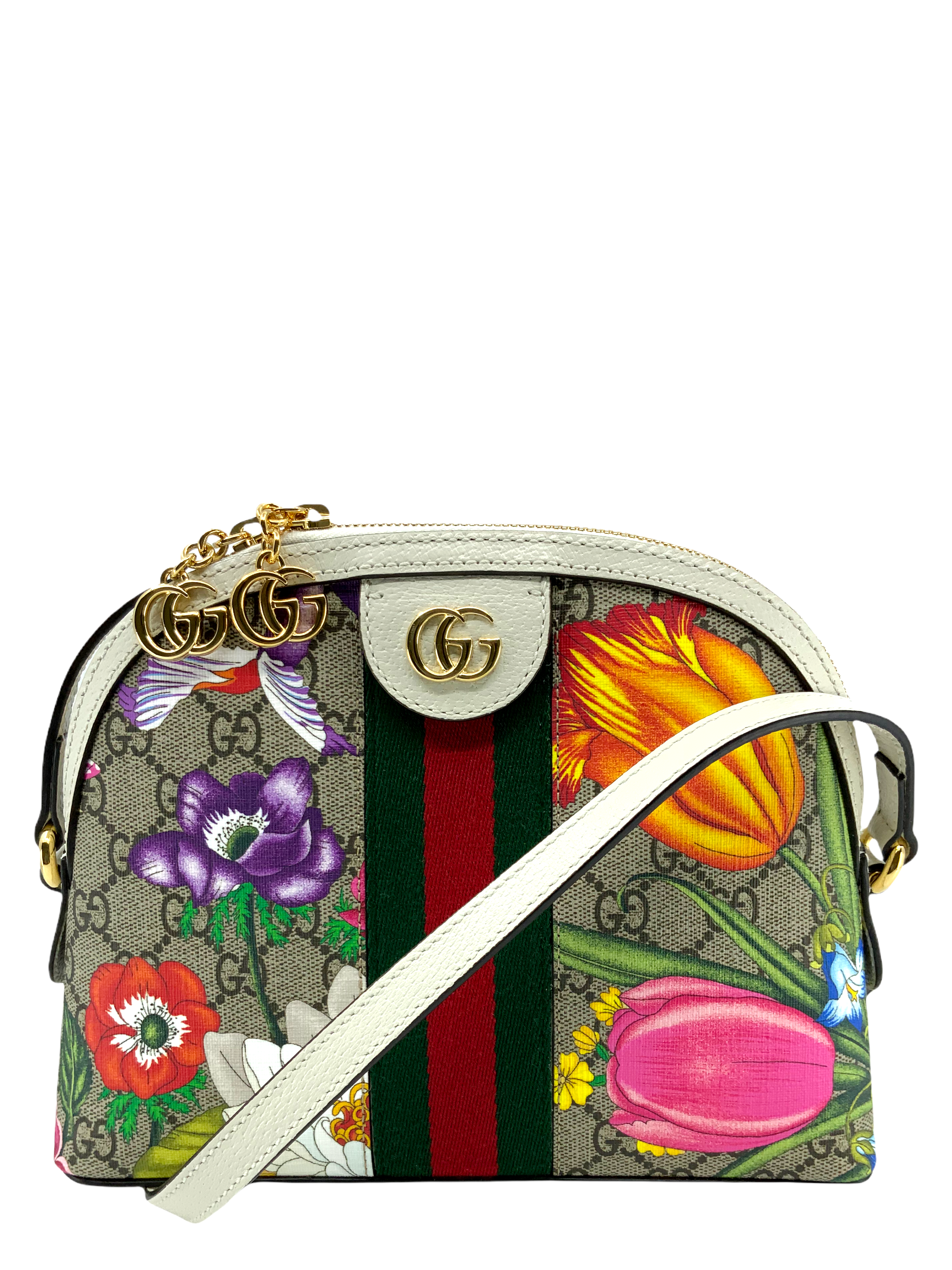 Gucci Multicolor Flora GG Supreme Coated Canvas and Leather